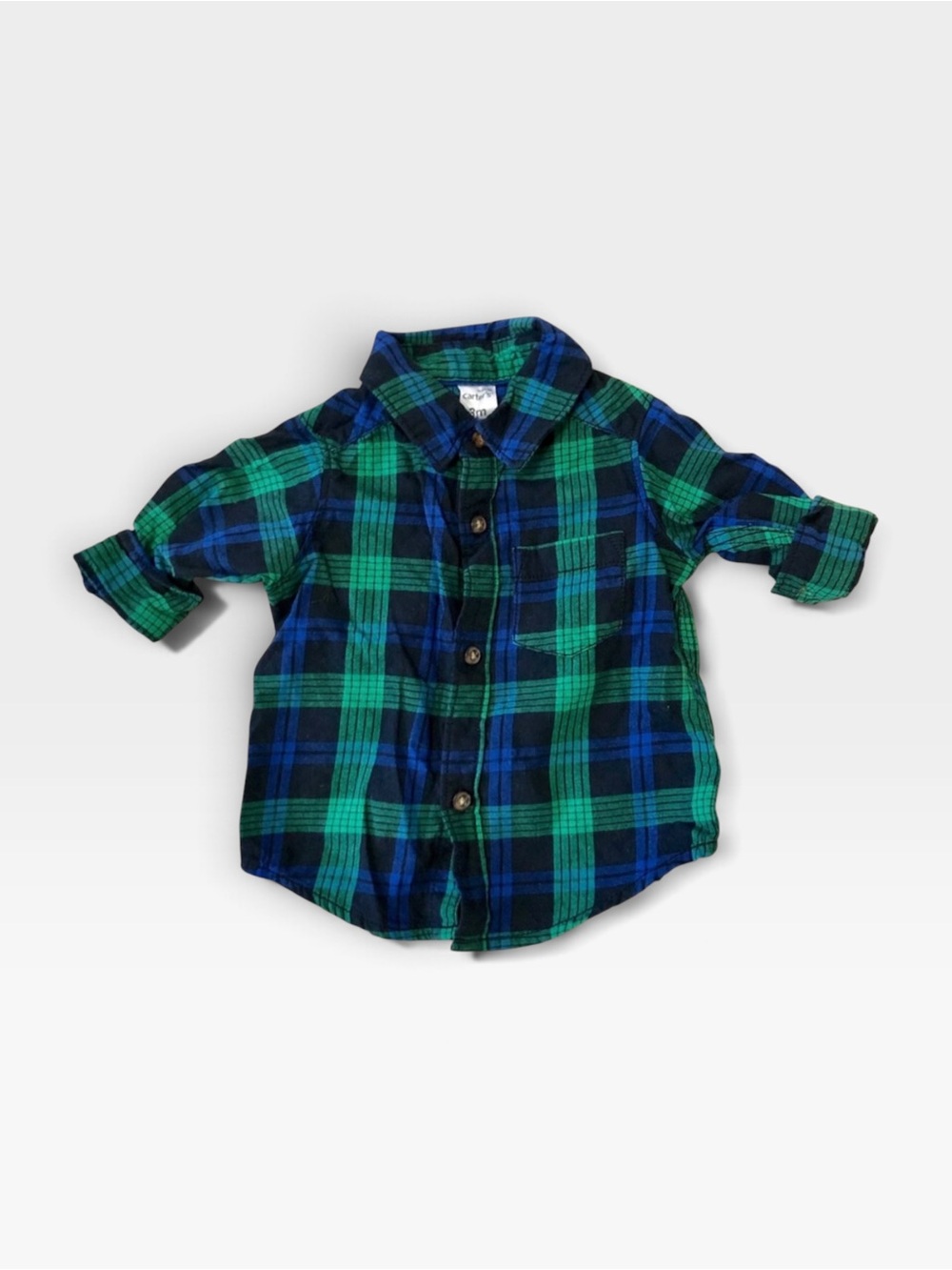 3/$25 Carter’s Green Plaid Button Down